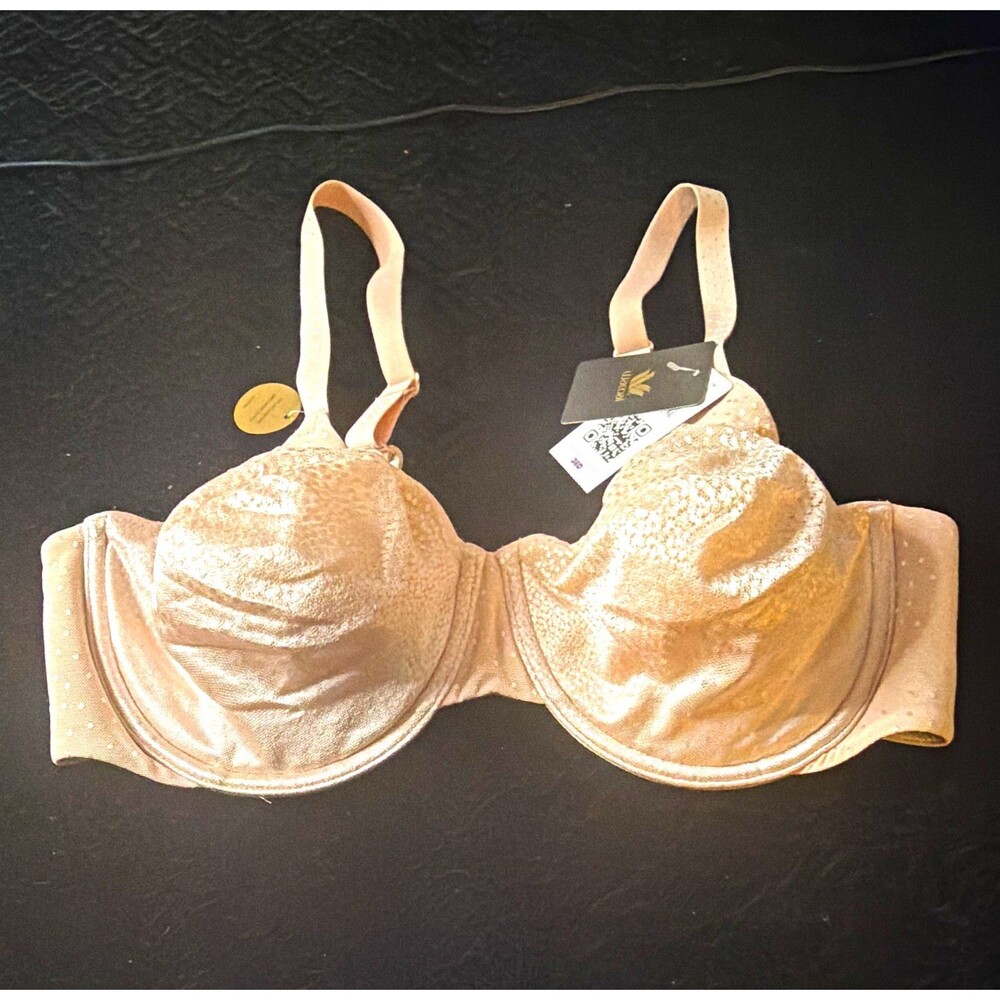 Wacoal Basic Beauty 38D Beige Underwire Lace Full Coverage Bra 855303